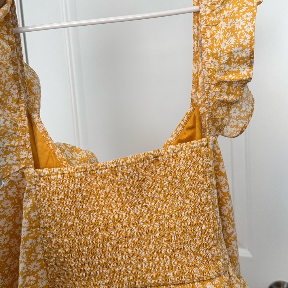 J Crew Factory Yellow Floral Dress - Picture 5 of 6